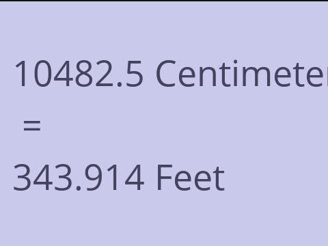 10482.5 CM TO FEET
