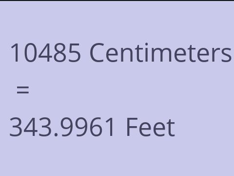 10485 CM TO FEET