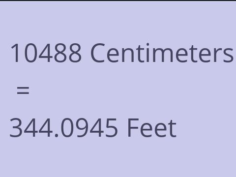 10488 CM TO FEET
