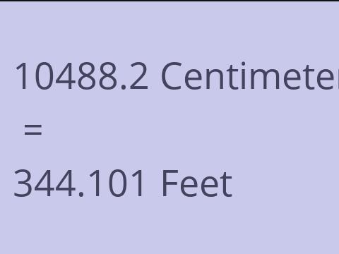 10488.2 CM TO FEET