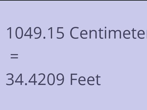 1049.15 CM TO FEET