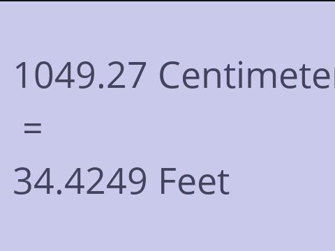 1049.27 CM TO FEET