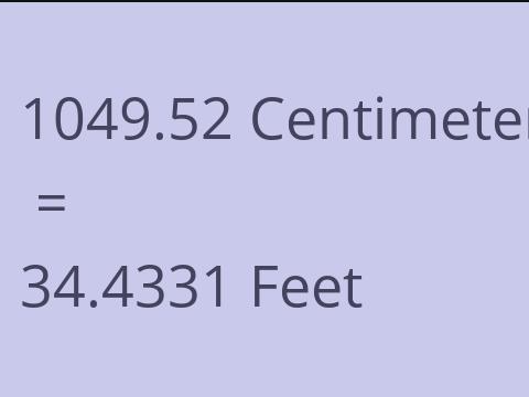 1049.52 CM TO FEET