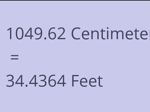 1049.62 CM TO FEET