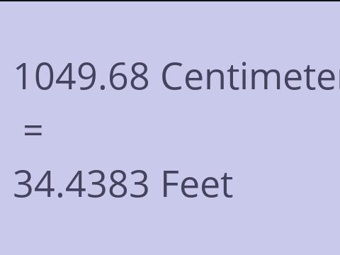 1049.68 CM TO FEET