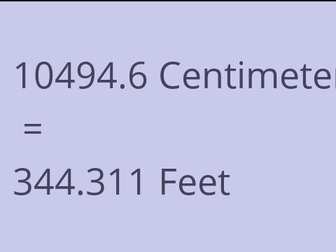 10494.6 CM TO FEET