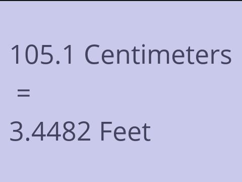 105.1 CM TO FEET