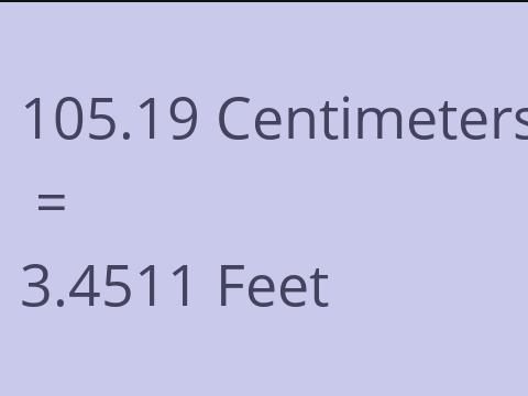 105.19 CM TO FEET