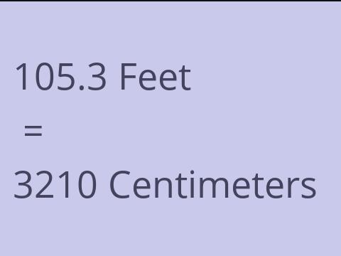 105.3 FEET TO CM