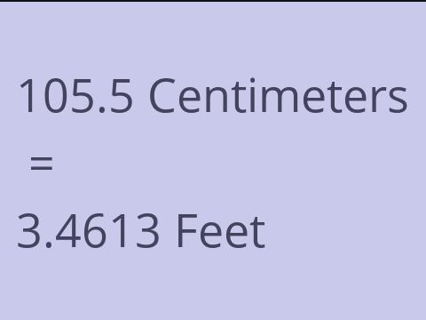 105.5 CM TO FEET