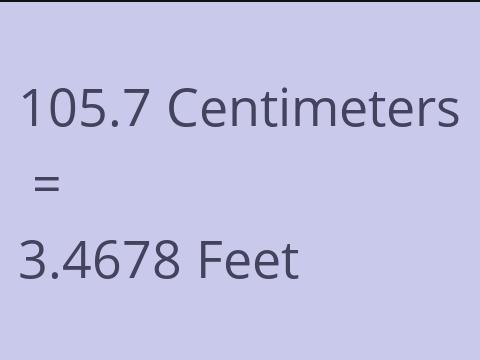 105.7 CM TO FEET