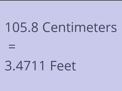 105.8 CM TO FEET