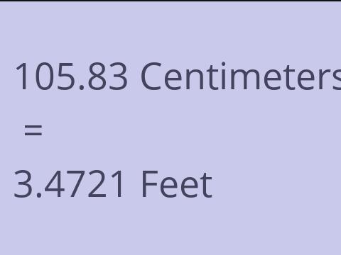 105.83 CM TO FEET