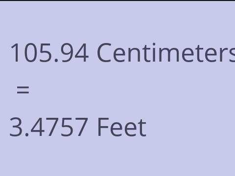 105.94 CM TO FEET