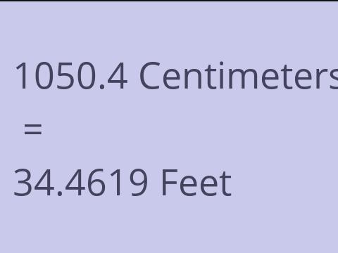 1050.4 CM TO FEET