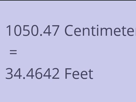 1050.47 CM TO FEET