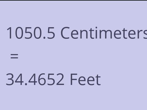 1050.5 CM TO FEET