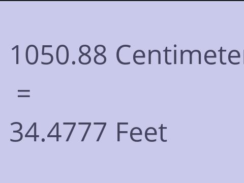 1050.88 CM TO FEET