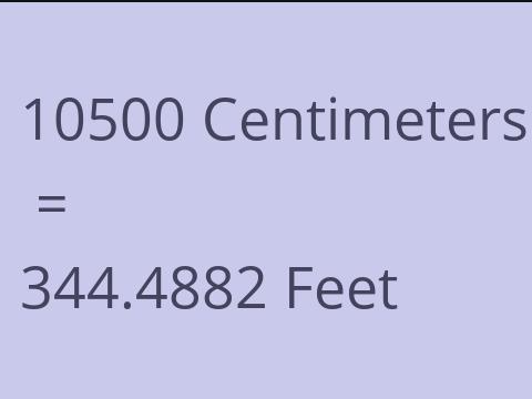 10500 CM TO FEET