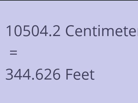 10504.2 CM TO FEET