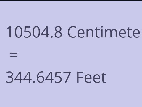 10504.8 CM TO FEET