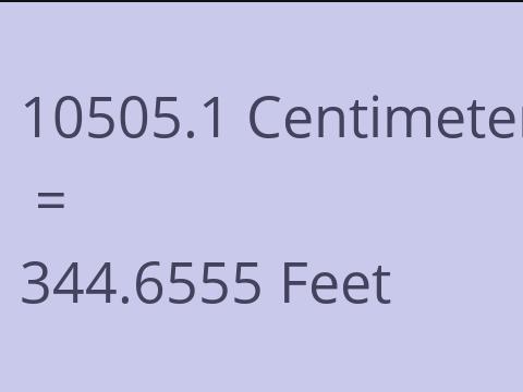 10505.1 CM TO FEET