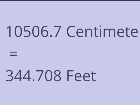 10506.7 CM TO FEET
