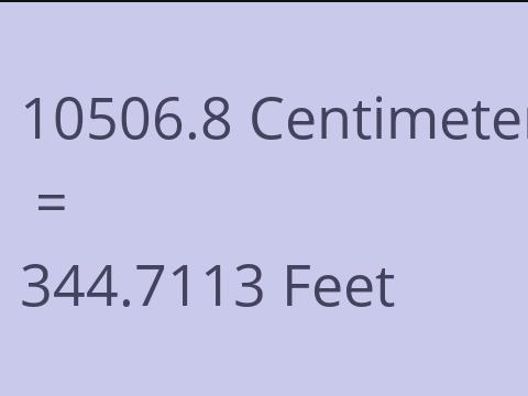 10506.8 CM TO FEET