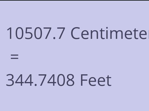 10507.7 CM TO FEET