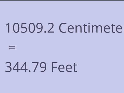 10509.2 CM TO FEET