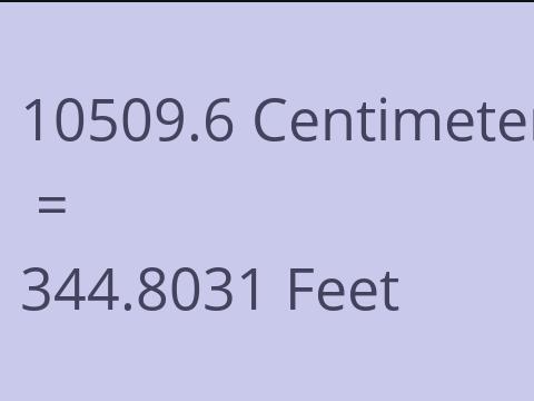 10509.6 CM TO FEET