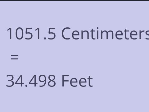 1051.5 CM TO FEET