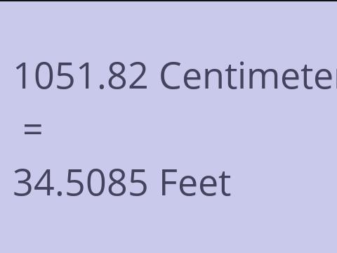 1051.82 CM TO FEET