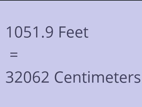 1051.9 FEET TO CM