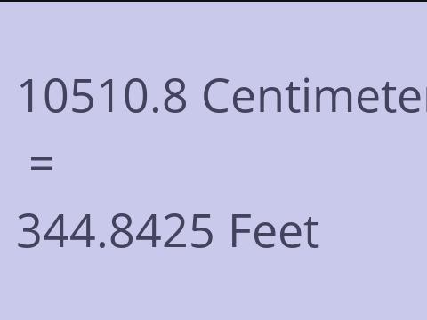 10510.8 CM TO FEET