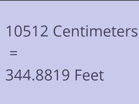 10512 CM TO FEET