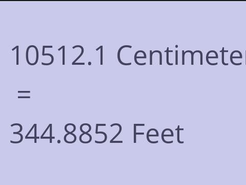 10512.1 CM TO FEET