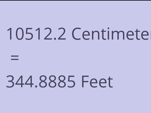 10512.2 CM TO FEET