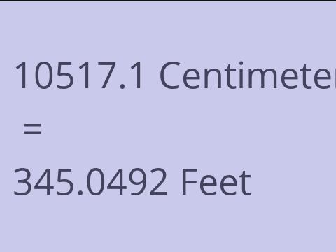10517.1 CM TO FEET