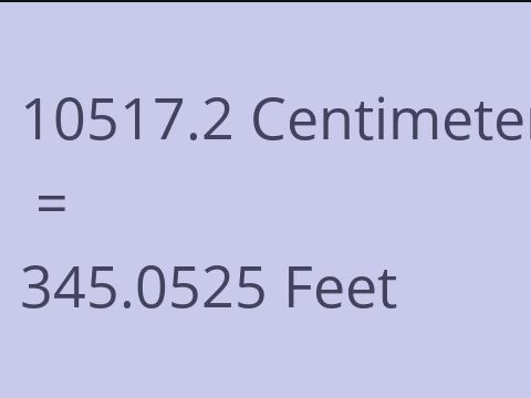 10517.2 CM TO FEET