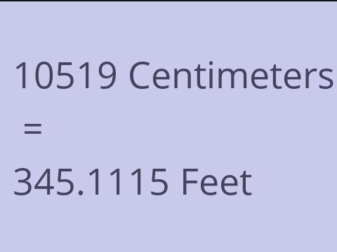 10519 CM TO FEET