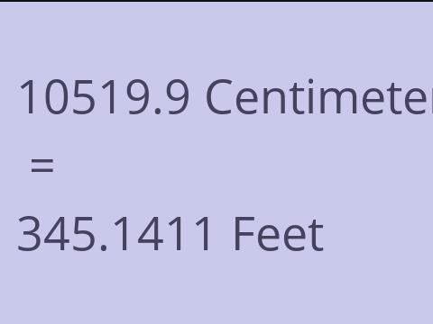 10519.9 CM TO FEET