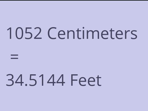 1052 CM TO FEET