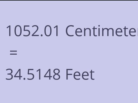 1052.01 CM TO FEET