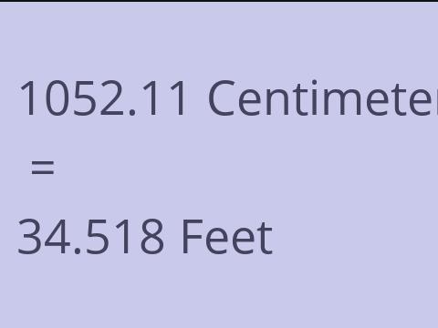 1052.11 CM TO FEET