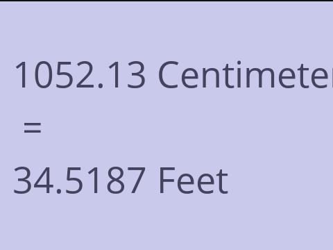 1052.13 CM TO FEET