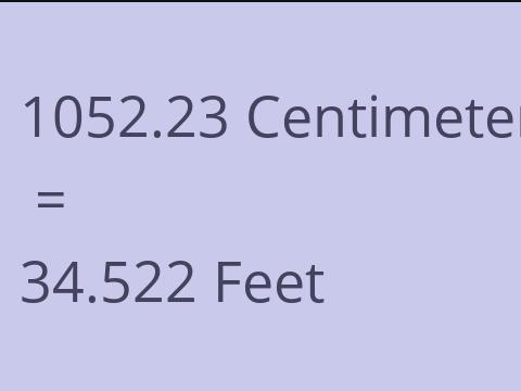 1052.23 CM TO FEET