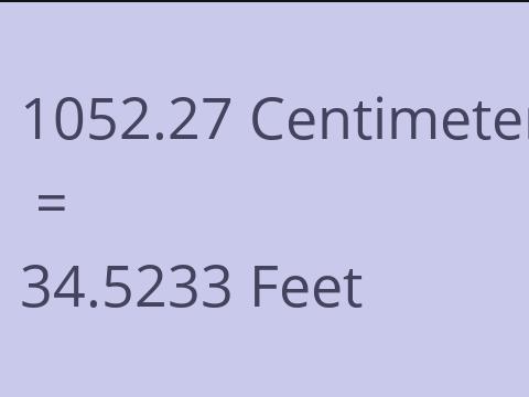 1052.27 CM TO FEET