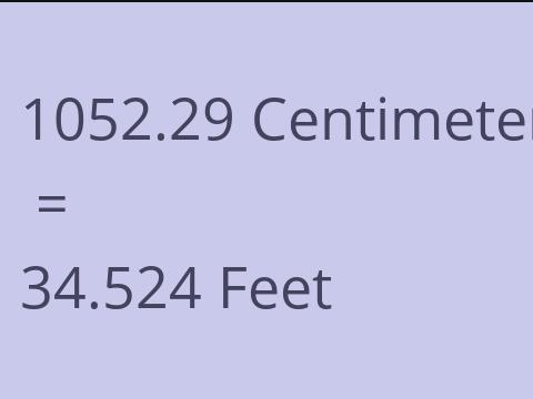 1052.29 CM TO FEET