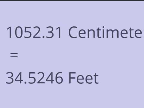 1052.31 CM TO FEET